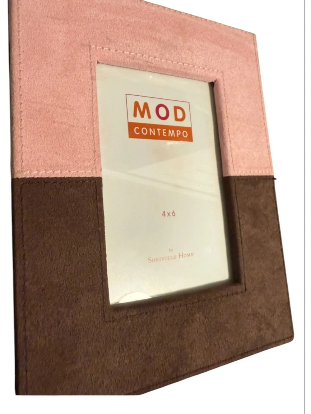 MOD Contempo Pink and Brown 4x6 Photo Frame